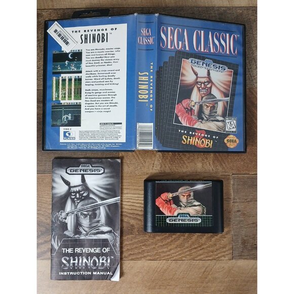 The Revenge of Shinobi - Sega Classic (Sega Genesis, 1989) Complete CIB - Tested - Picture 1 of 4